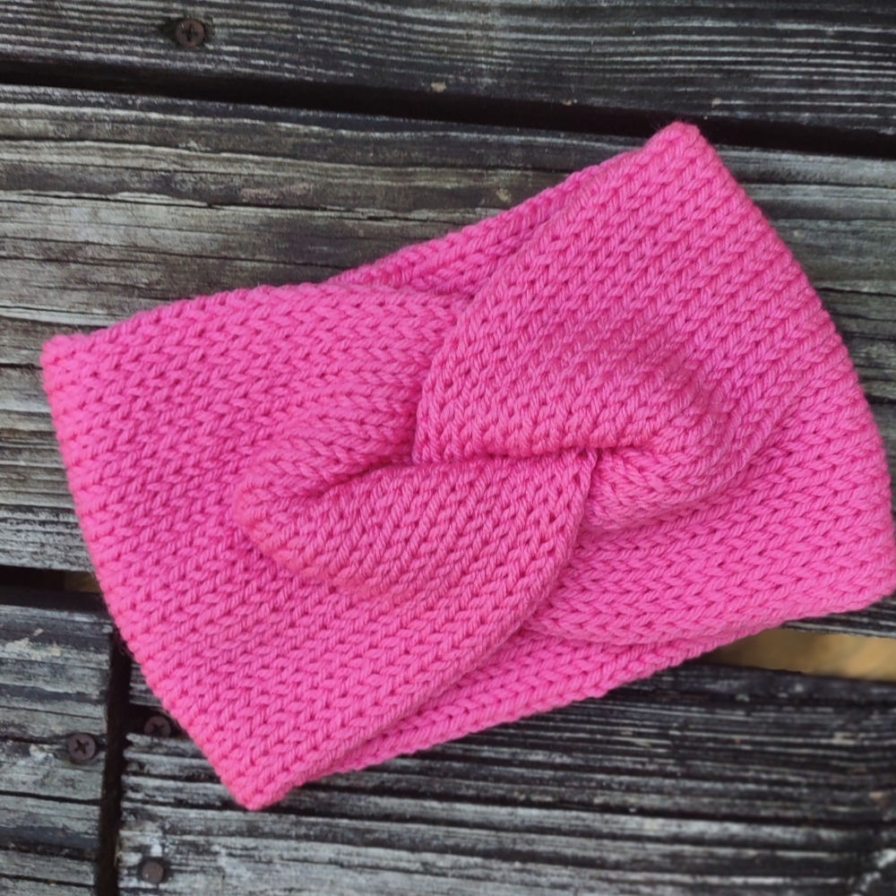 New knotted knit headband ear warmer osfm